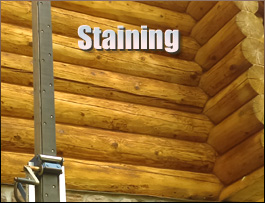  Keeling, Virginia Log Home Staining